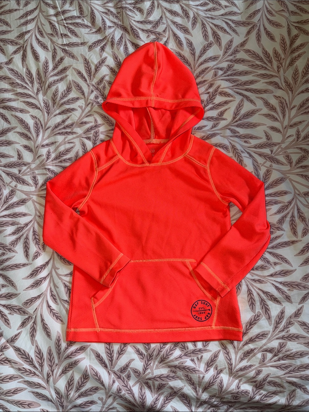 GAP Kids Neon Orange Hooded Sweatshirt